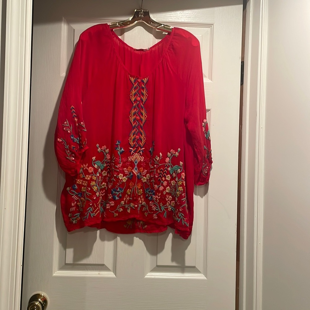 Johnny Was Sarah Blouse   Size M. NWT.